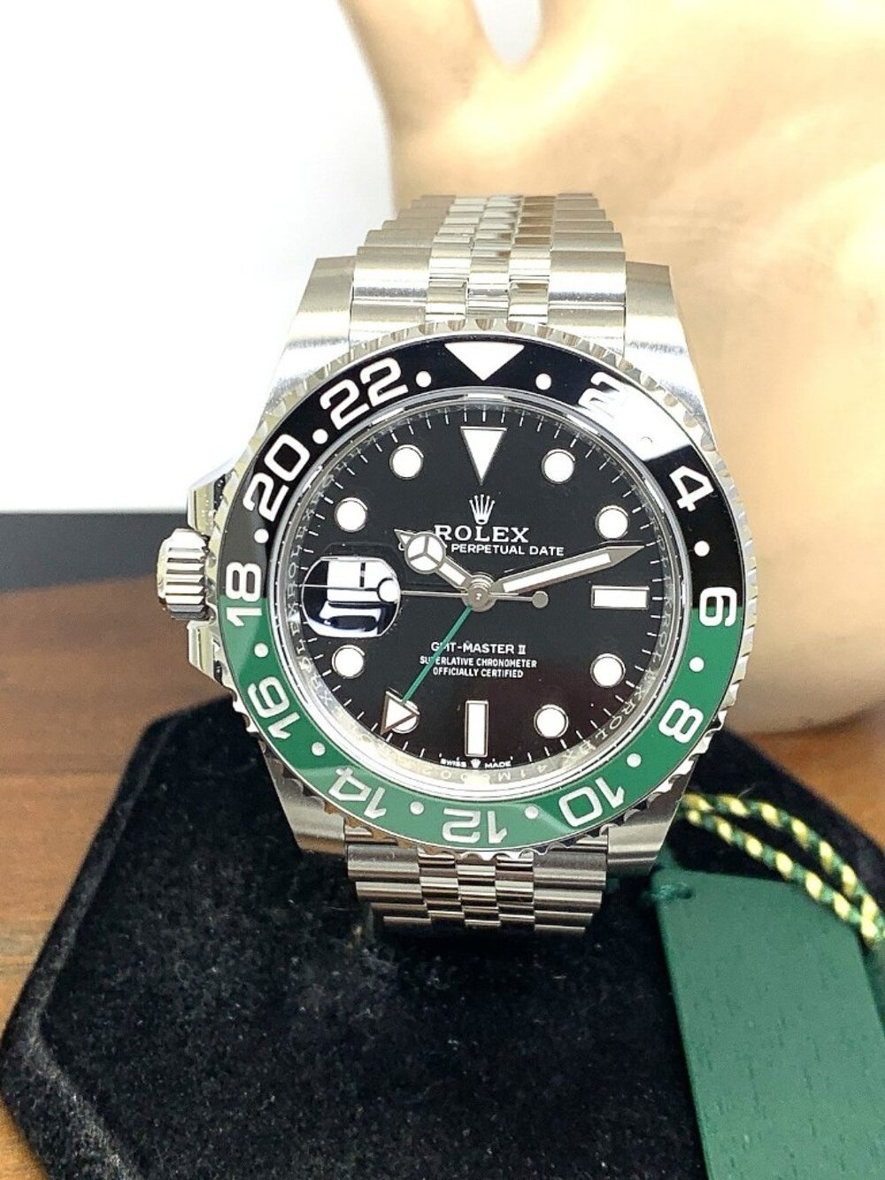 Rolex Men's Watch 126720 GMT II Sprite Lefty Swiss Automatic Jubilee Box 2026